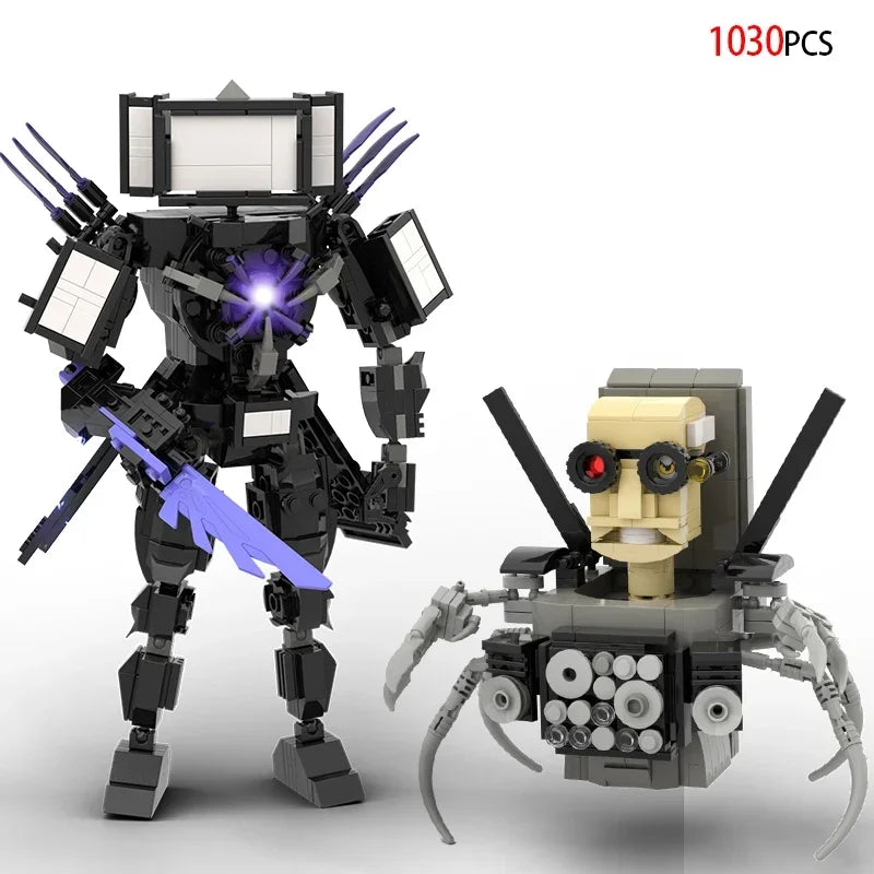 Moc Skibidi Toilet Action Figures Model Building Blocks Camerman Titan Speakerman Surveillance Man TVMan Boys Toys For Kids Gift