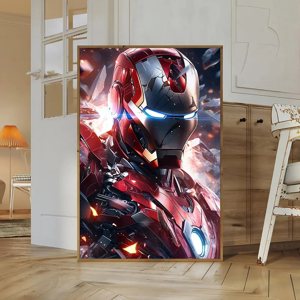 1PC frameless, Paintings Avengers Poster Print Marvel Movie Figures Decor Iron Man Wall Art Canvas Painting Superhero Kid