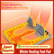 Winter Heating Foot Pad 9-Level Adjust Temperature Fast Heating Remote Control 4-Level Timer Home Office Bedroom Winter Heating