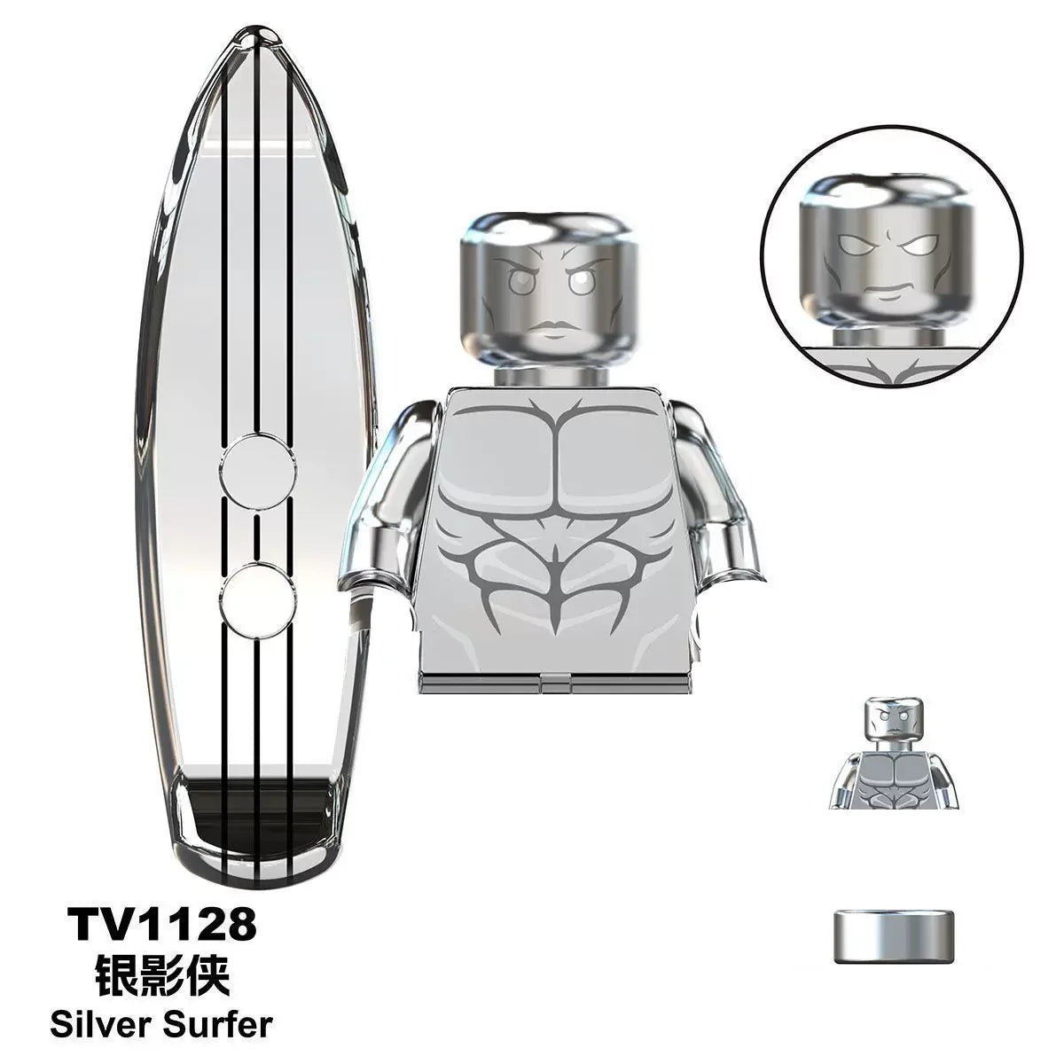 Marvel Mini assembly brick toys The Fantastic Four Superhero Building block Silver Surfer Galactus doll block toys party gifts