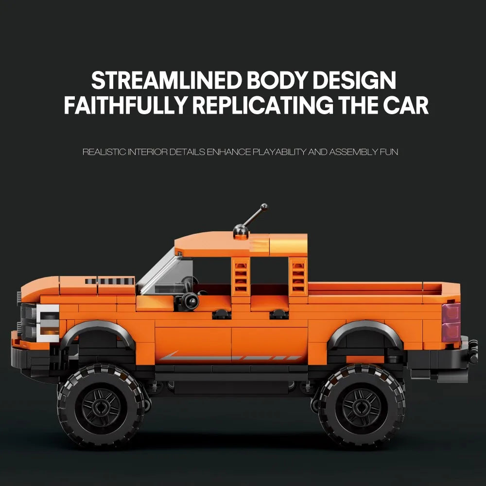 423PCS Pickup Truck Building Blocks City Freight Car Model Bricks Desktop Decoration Educational DIY Toys For Kids Holiday Gifts