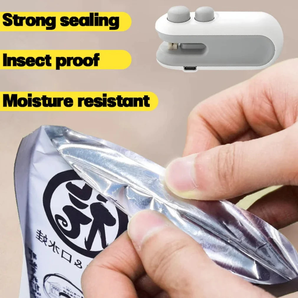 Electric Mini Heat Bag Sealing Machine Package Sealer Bags 2in1 Plastic Bag Sealing Machine Handheld Plastic Bag Heat Sealer2025