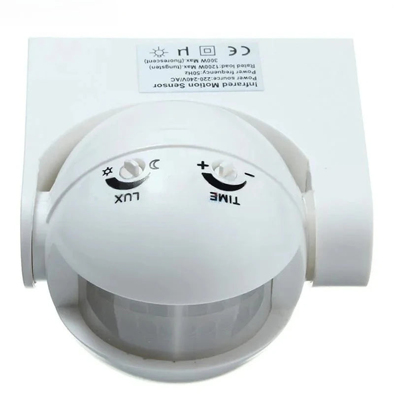 Secure and illuminate your outdoor space with this IP44-rated round mini PIR infrared motion sensor detector—featuring smart delay light switching for convenience and energy savings!