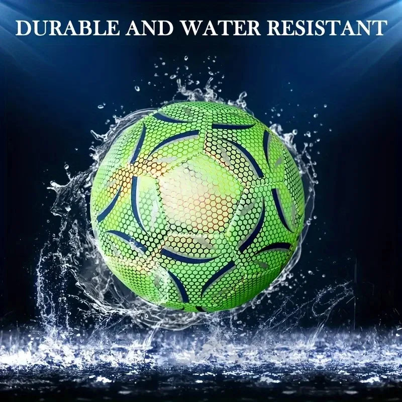 ..1Pro Size 5 Soccer Ball - Durable, Machine-Sewn & Glow-in-the-Dark Design for All-Weather Play..