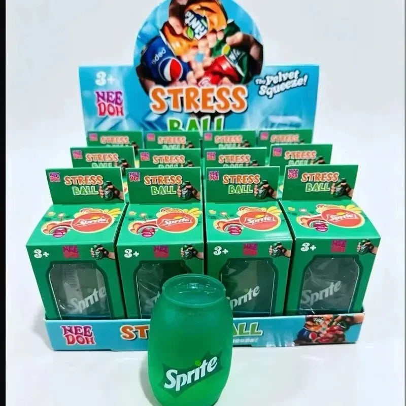 & Nee Doh Beverage Can Shaped Soda Stress Relief Ball Soft Squeeze Fidget Squishy Toy Anxiety Relief Decompression Toy Gift@