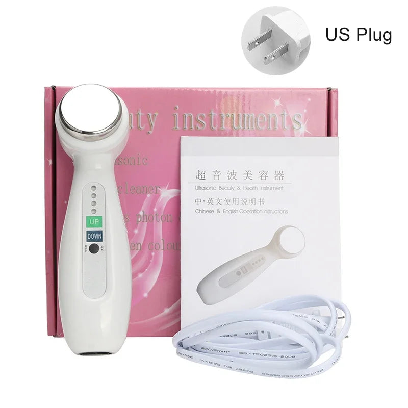 1Mhz 3Mhz Electric Ultrasonic Face Cleanser Massager 7 Colors Photon Sonic Lifting Facial Skin Care Anti Aging Wrinkle Removal