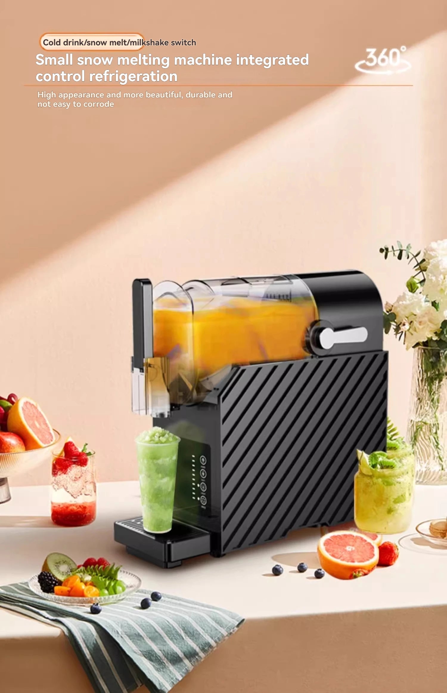 Snow Melting Machine Small Household Cold Drink Slush Machine Milkshake Commercial Stall Ice Sand Snow Cold Drink Machine