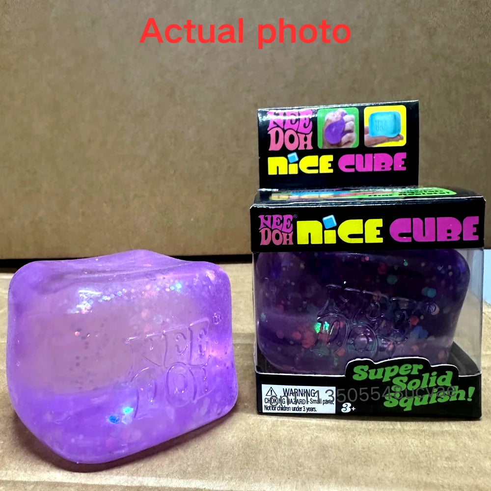 NeeDoh Nice Cube Series of Products Stress Relief Toy Soft Squeeze Fidget Cube for Kids & Adults  Anxiety Relief Sensory Toy