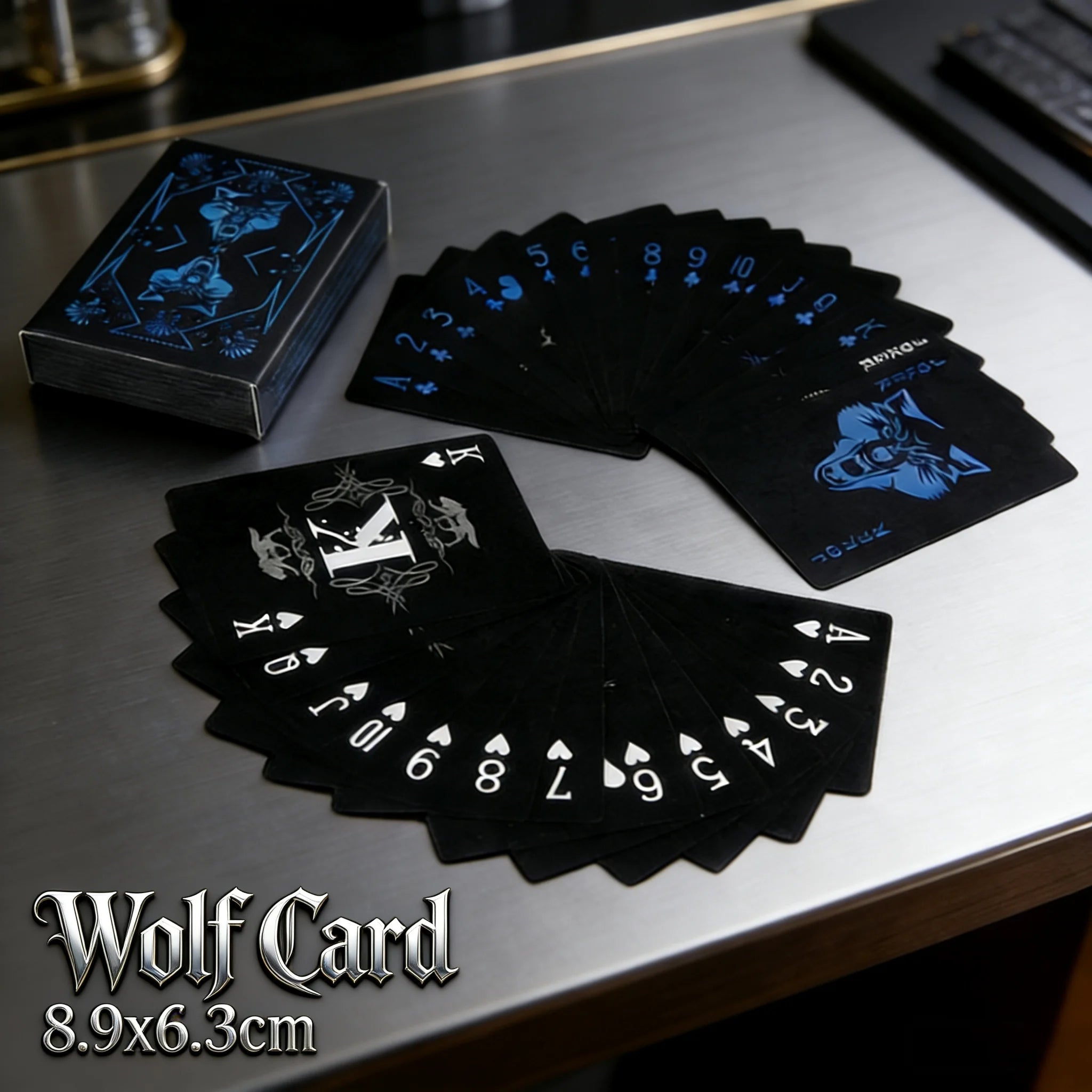 Playing Cards Game Poker Cards Board Child Kid Toy Waterproof Plastic PVC Black Blue Red Yellow Green Deck Card High-End Classy