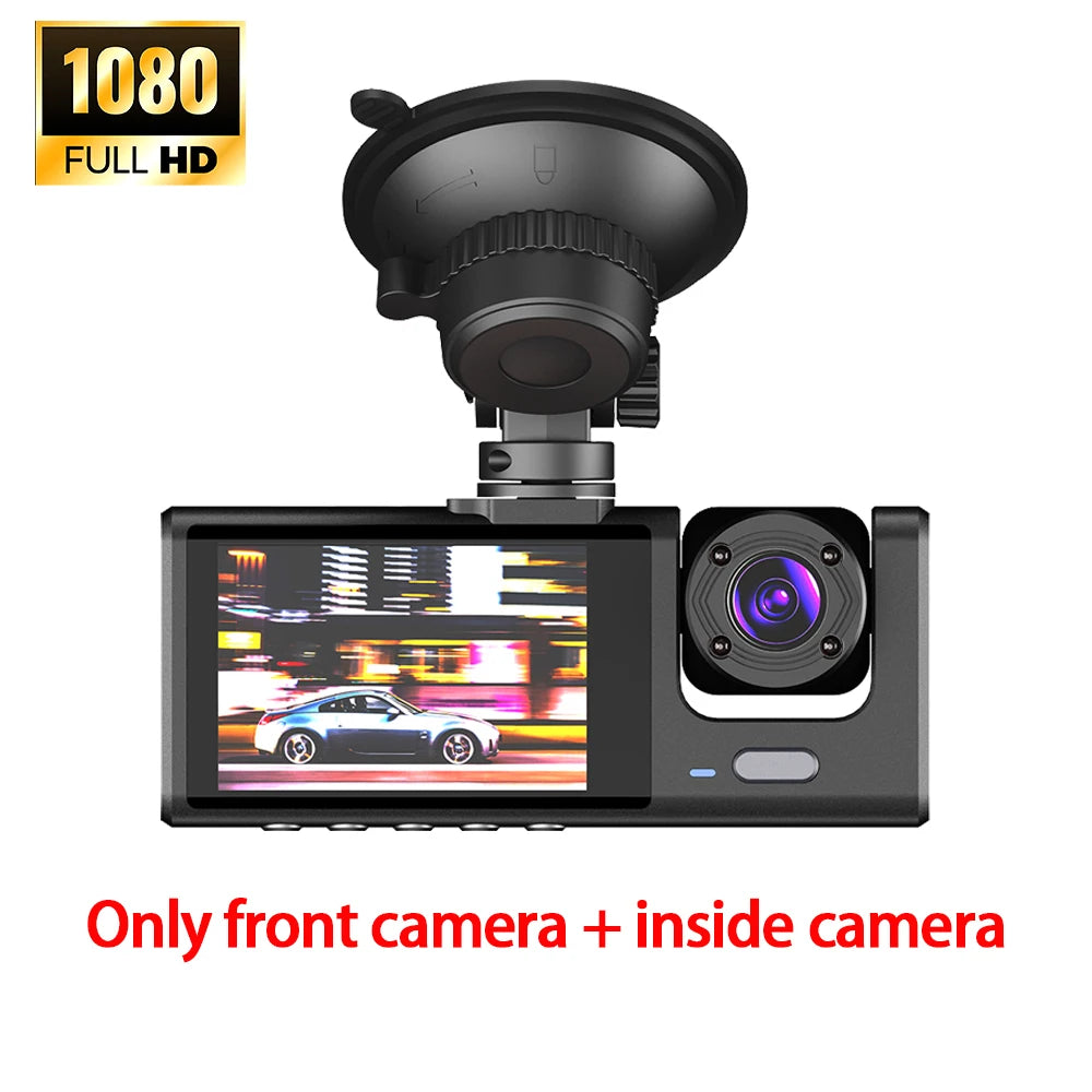 Dash Cam for Cars WIFI APP Car DVR 3 Channel Front Camera Video Recorder Rear View Camera for Vehicle Black Box Car Assecories