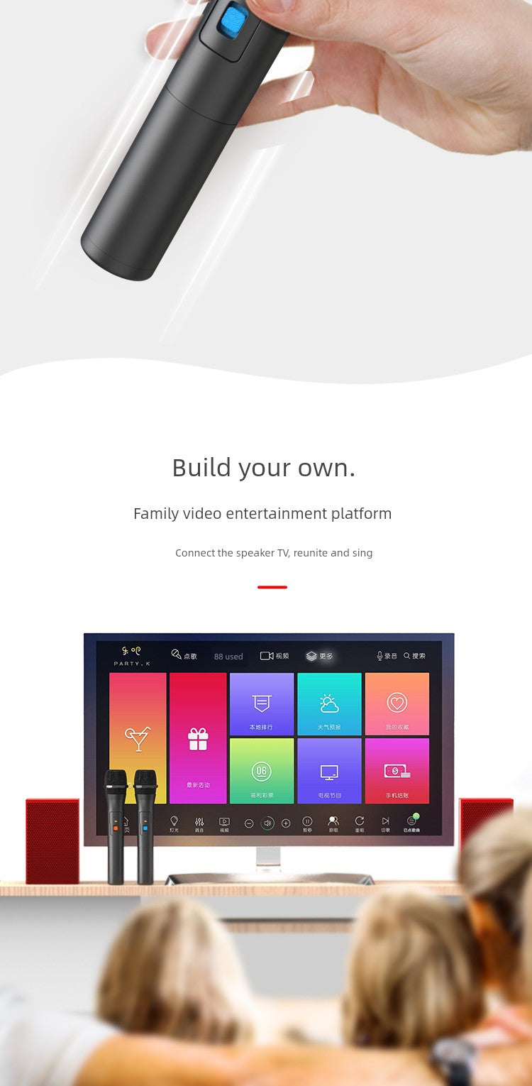 Wireless Microphone U Band Rod Stereo Handheld Microphone Outdoor Square Dance Power Amplifier, Speaker Singing Universal Headset