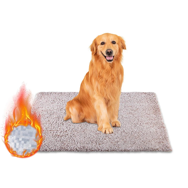 Pets Thermal Pad; Washable Self-Heating Cushion; Body Heat Reflective Warm Mat for Cats and Dogs