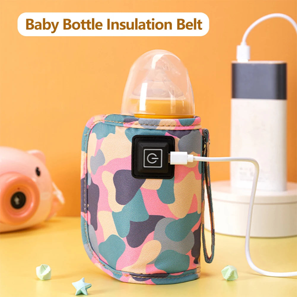 Keep your baby’s bottle warm on-the-go with this USB-powered portable bottle warmer—perfect for heating baby milk anytime, anywhere!