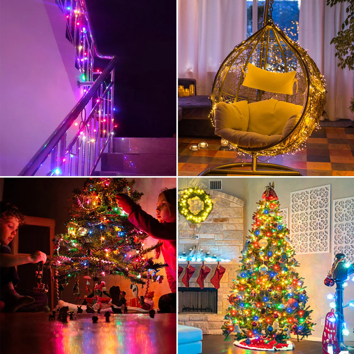 Outdoor Lights Garland 220V 110V US EU Plug Led String Light Waterproof Christmas Garden Wedding Decoration Xmas Light 10m -100m