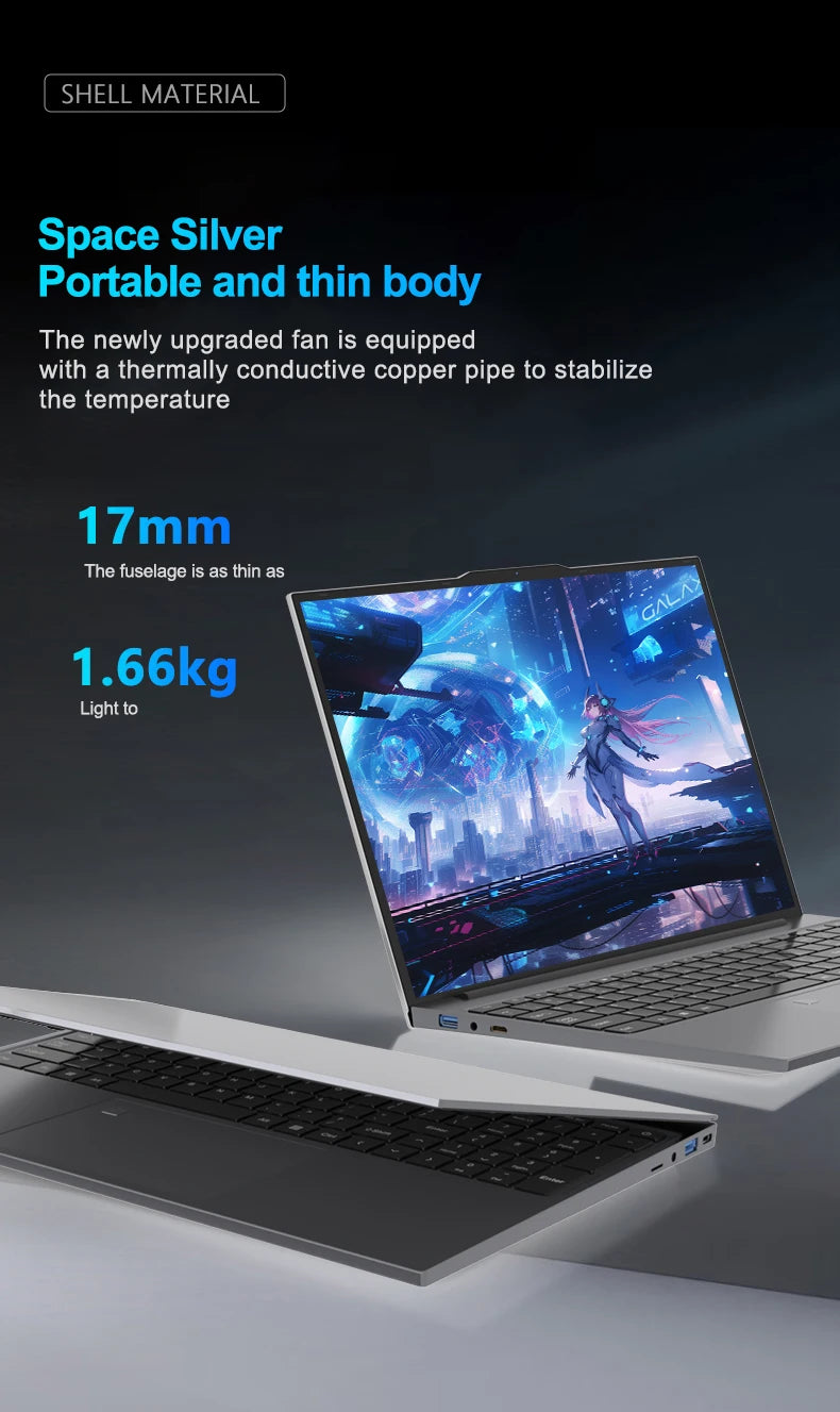 Power your work and study with this portable laptop—featuring Windows 11 Pro, 16GB RAM, and dual storage options (512GB + 1TB SSD) for fast, reliable performance!