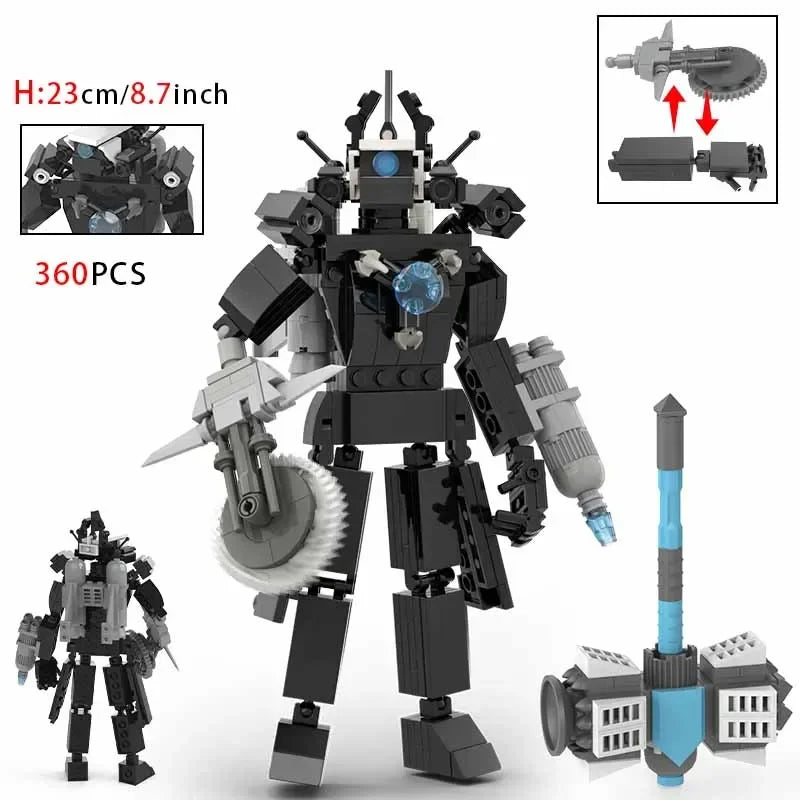 Moc Skibidi Toilet Action Figures Model Building Blocks Camerman Titan Speakerman Surveillance Man TVMan Boys Toys For Kids Gift