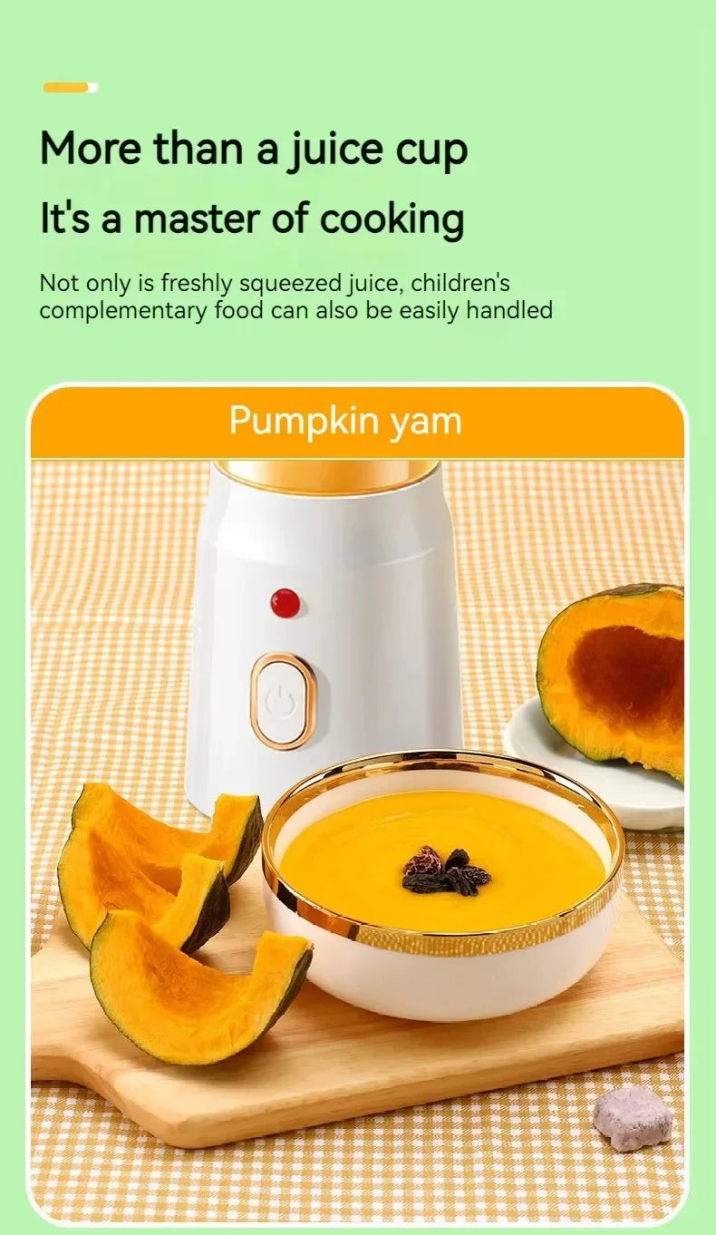 Portable Blender Juicer 450ml Electric Fruit Juicer USB Rechargeable Lemon Orange Fruit Juice Cup Smoothie Blender 2cups