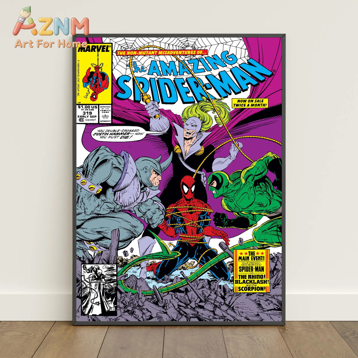 Spiderman Comic Book Covers Poster _ Peter Parker Wall Art _ Movie Canvas Print