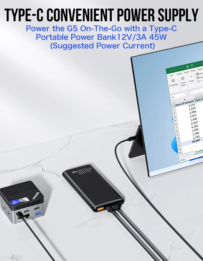 GMKtec Mini PC GMK G5 NUCBOX Intel N97 system Window 11Pro DDR5 4800MHz WIFI 5 BT 5.0 GMKtec Mini Pc