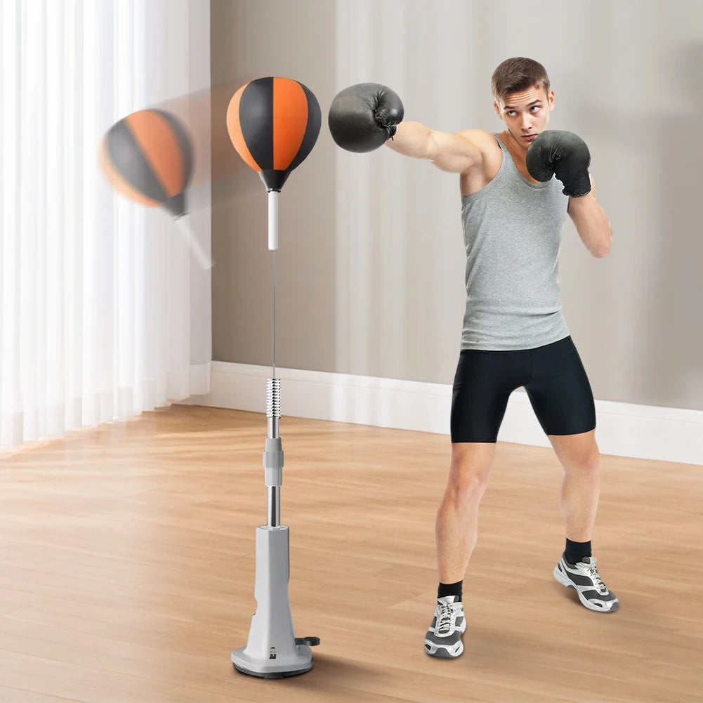 Boxing Bag with Stand Punching Reflex Ball Set Height Adjustable Boxing Equipment for Training Boxing  & Fitness