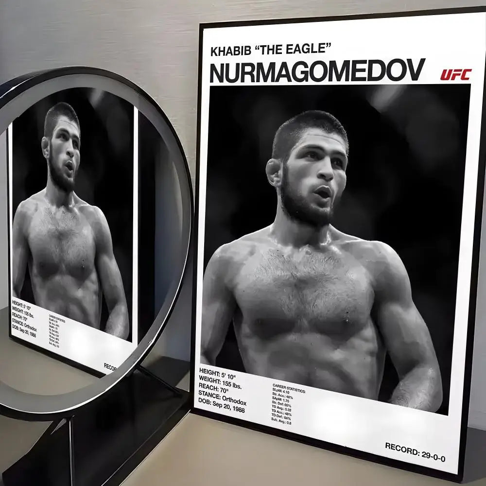 Famous Fighting Events U-UFC Poster Modern Aesthetic Canvas Wall Art Poster Cool Room Stuff Bedroom Decor