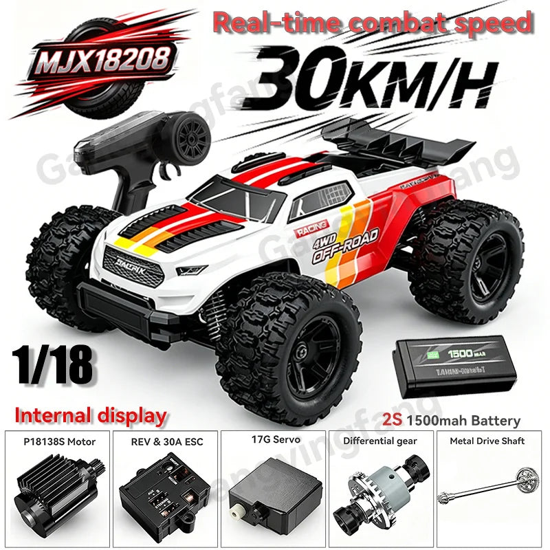 HYPER GO MJX14303 14304 1/14 Scale Brushless RC Car 2.4G Remote Control 45km/h High Speed Off-road 4WD RC Truck Hobby Toy