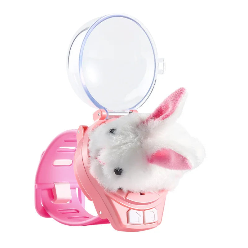 Children RC Car Mini Watch Toys With LED Lights 2.4GHz RC Car Toy Watch Rabbit Crab Racing Toys RC Car Girls Boys Birthday Gift