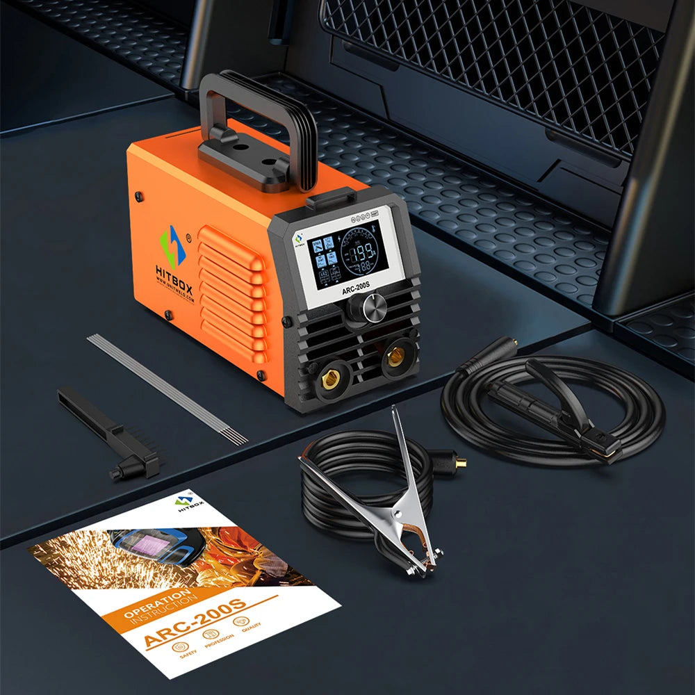 HITBOX ARC200S Welding Machine 2 in 1 ARC MMA LIFT TIG MINI IGBT Inverter LED Digital Display Portable Home Welder 220V 10-200A