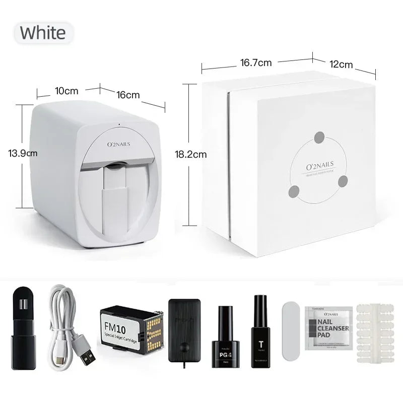 Portable 3D Painted Nail Printer Machine Intelligent Automatic Printing Celebrity Home Nail Machine Artifact With Cartridge