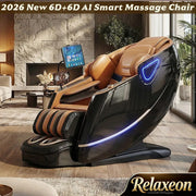 New 6D+6D Home Smart Massage Chair Full Body Electric 6D Jade Deep Stretch SL-Track Zero Gravity Recliner with Body Scan Heated