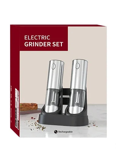 Electric Rechargeable Salt And Pepper Grinder With Adjustable Coarseness Refillable Mill Battery Powered Kitchen Gadget