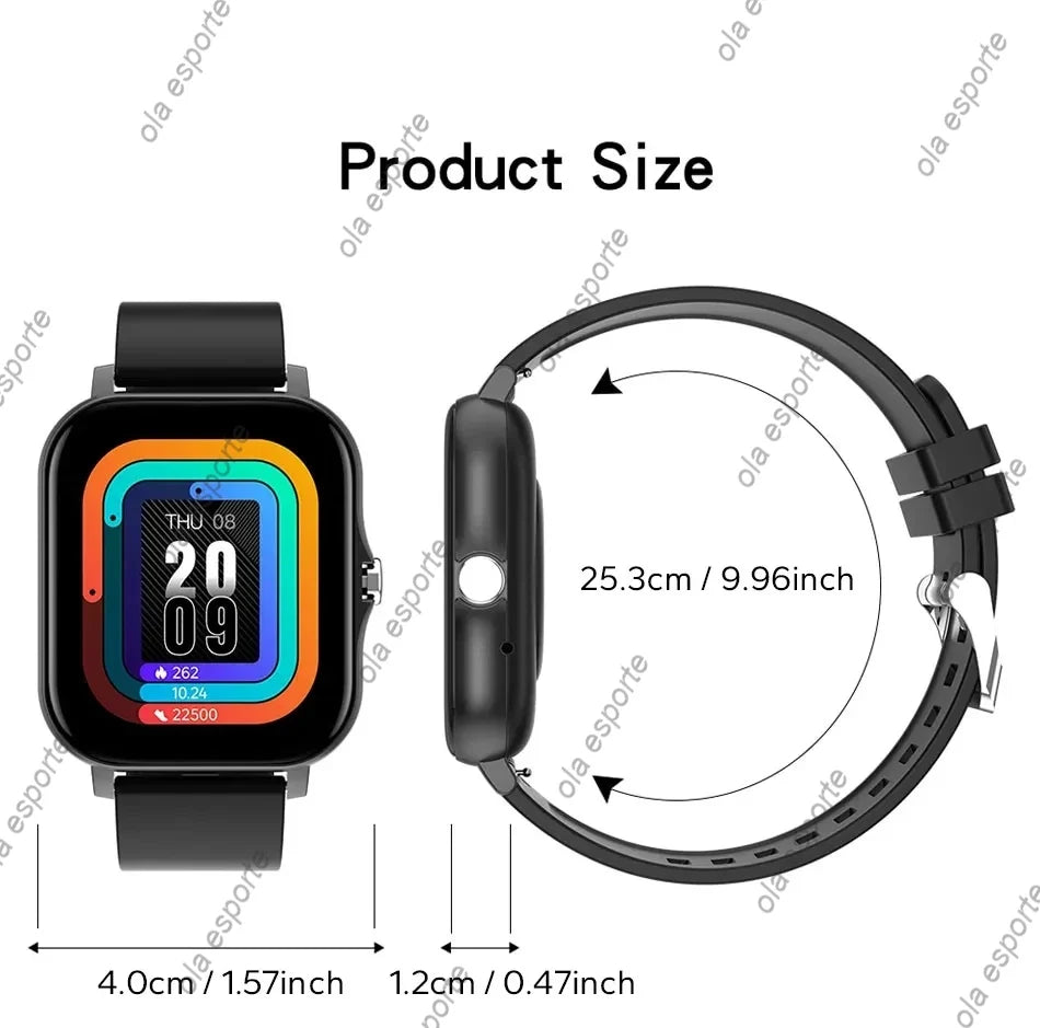 Stay stylish and connected with this versatile smartwatch designed for both men and women!