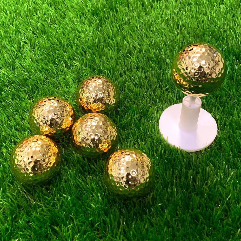 Golf Plated Balls Double Layer Competition Balls Gold Plated Balls Gift Balls Gold Plated Silver Plated Blue Plated Powder Balls