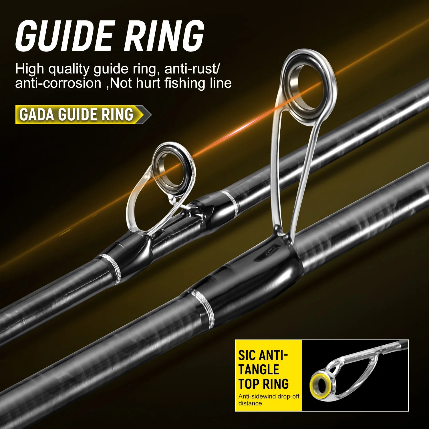 Sougayilang 1.8m 6ft Carbon Fishing Rod Solid Tip Spinning Casting Rod 10-25g Lure 8-25lb Line Bass Trout Freshwater Pole