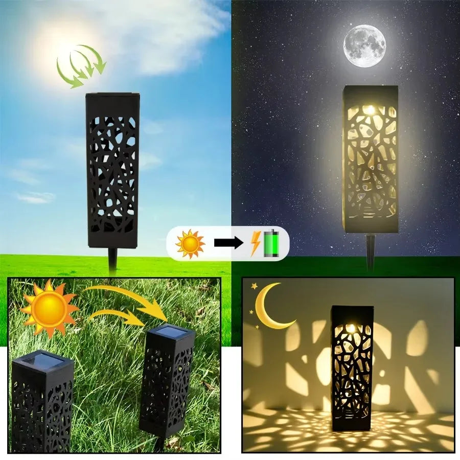 Outdoor LED Solar Lights Solar Powered Garden Lamp Waterproof For Yard Patio Lawn Pathway Walkway Decoration Lighting