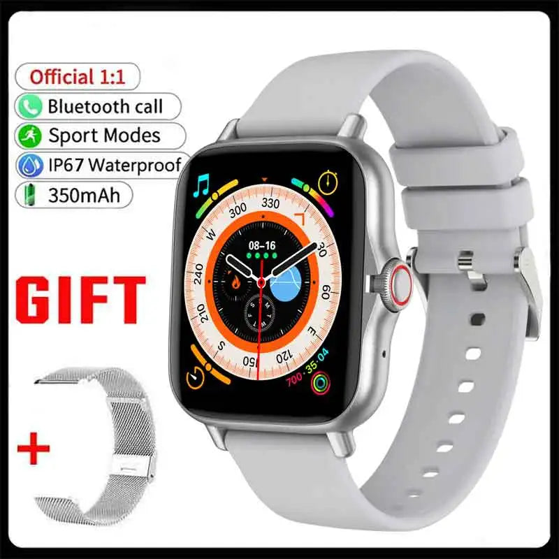 Stay stylish and connected with this versatile smartwatch designed for both men and women!