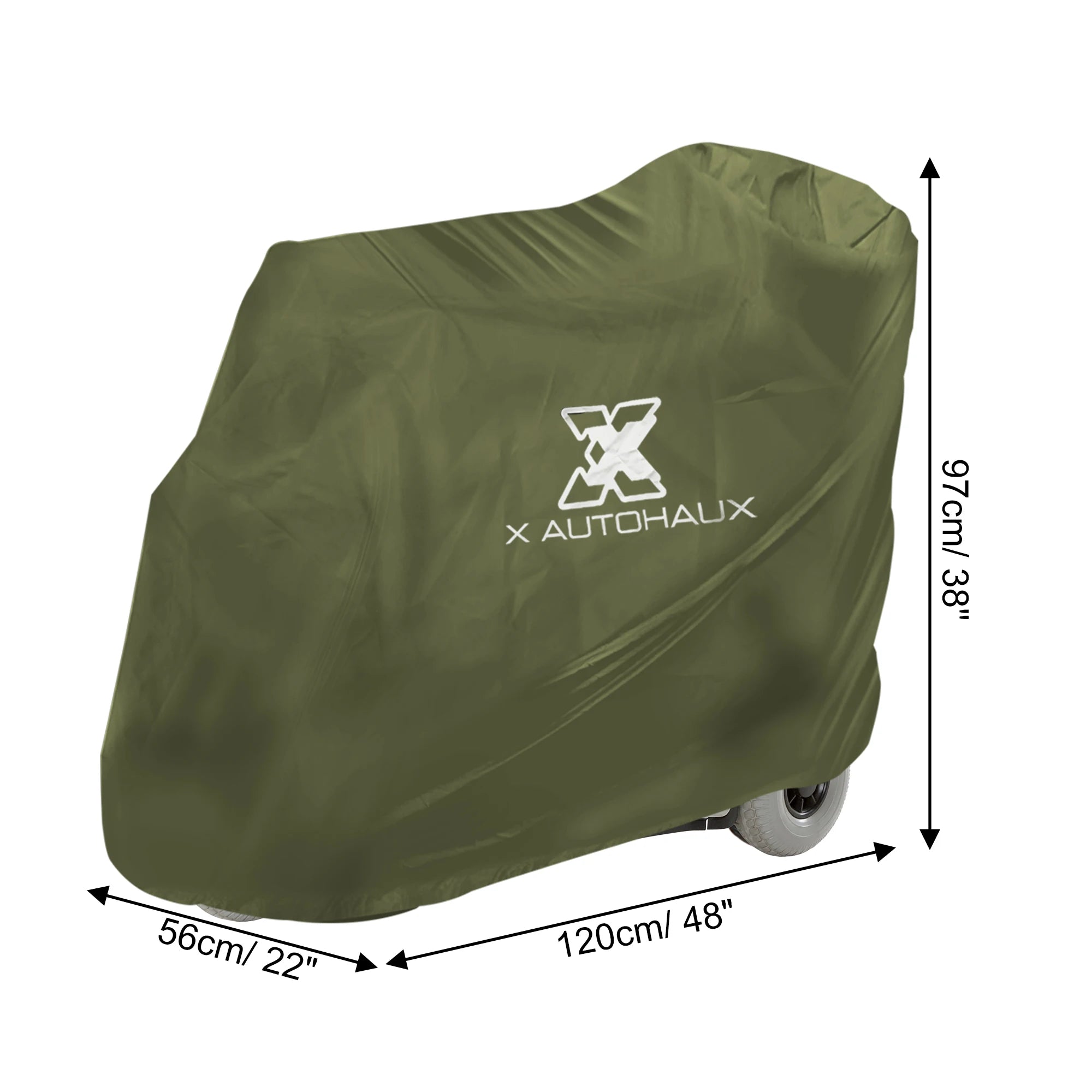 X AUTOHAUX Motorbike Mobility Scooter Cover Dustproof Waterproof Rain Protection 210D Oxford 183x76x158cm 170x61x117cm