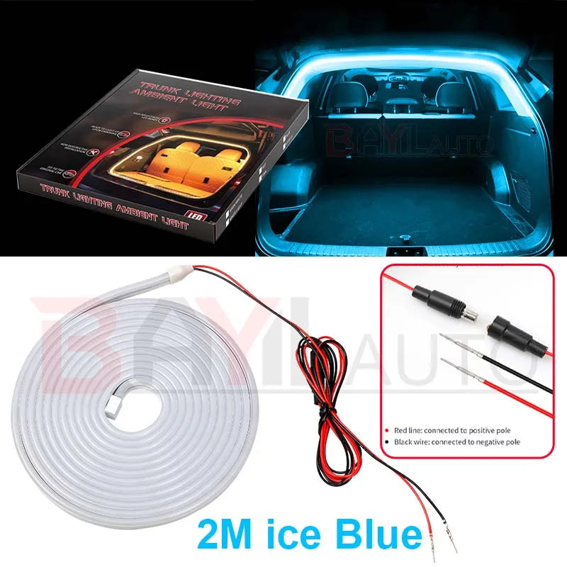 Universal Automatic Led Trunk Light Automatic Sensor Car Trunk Light Strip with Dynamic Flowing Illumination for Fit Easy