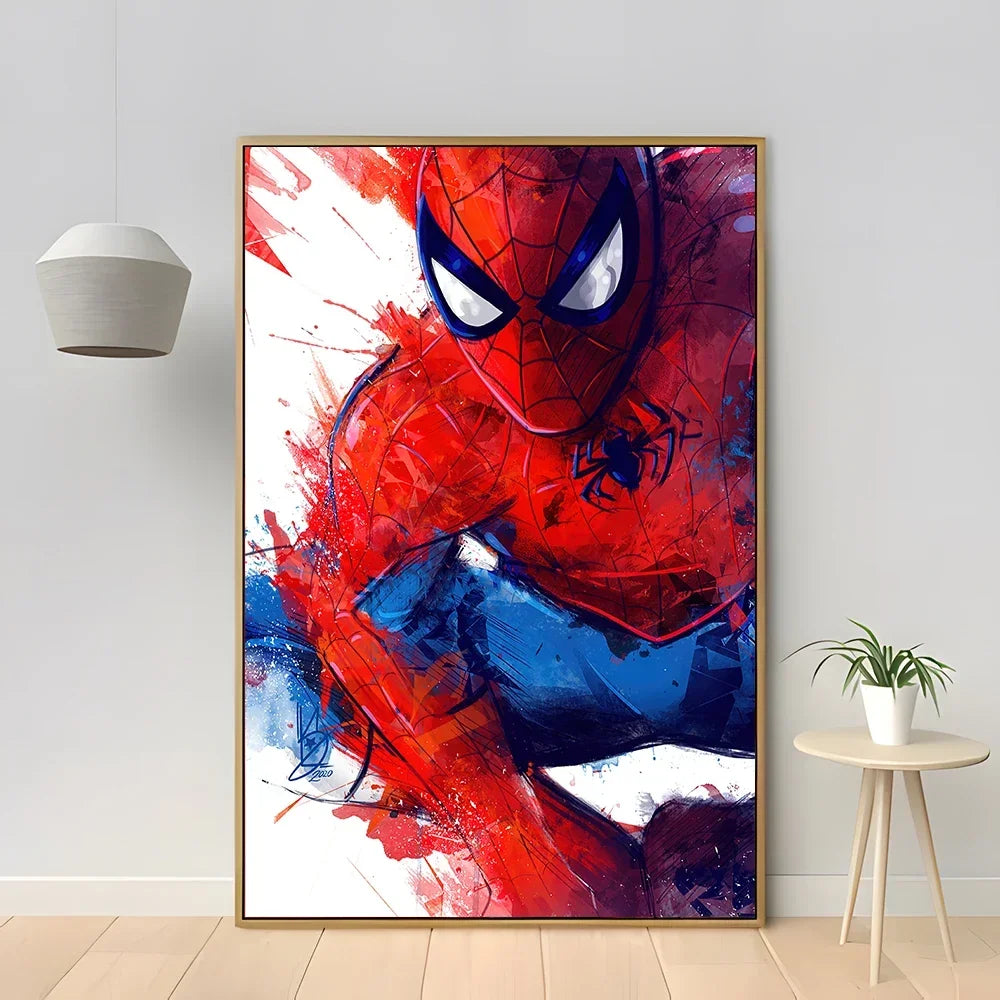 1pc Frameless Canvas Painting SpiderMan Marvel Movie Style Wall Art Posters Superhero Home Decor Canvas Painting Mural Prints