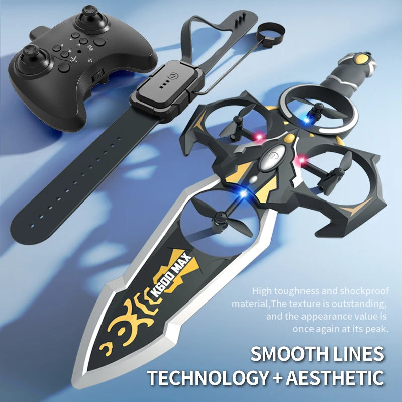 Watch remote control Flying Sword quadcopter model remote control aircraft Flying Sword children's gift foam