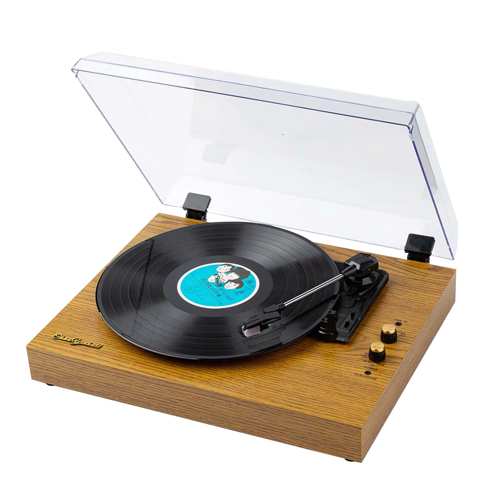 Records Turntable Record Player Built in Speakers Vintage Gramophone 3 Speed BT5.0 AUX in 3.5mm Output Retro Record Player