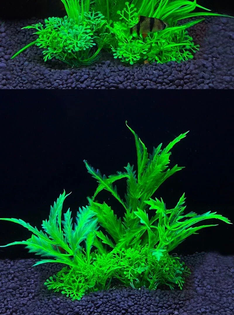 Fish Tank Ornament Plant Aquarium Artificial Decor Plants Simulation Water Grass Fish Bowl Plastic Weeds Decoration 5.5 inch