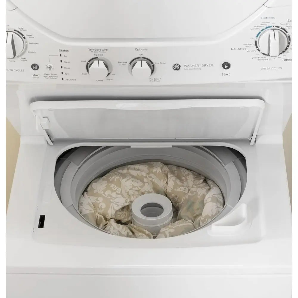 24-Inch Compact Laundry Center: 2.3 Cu. Ft. Washer & 4.4 Cu. Ft. Dryer in White