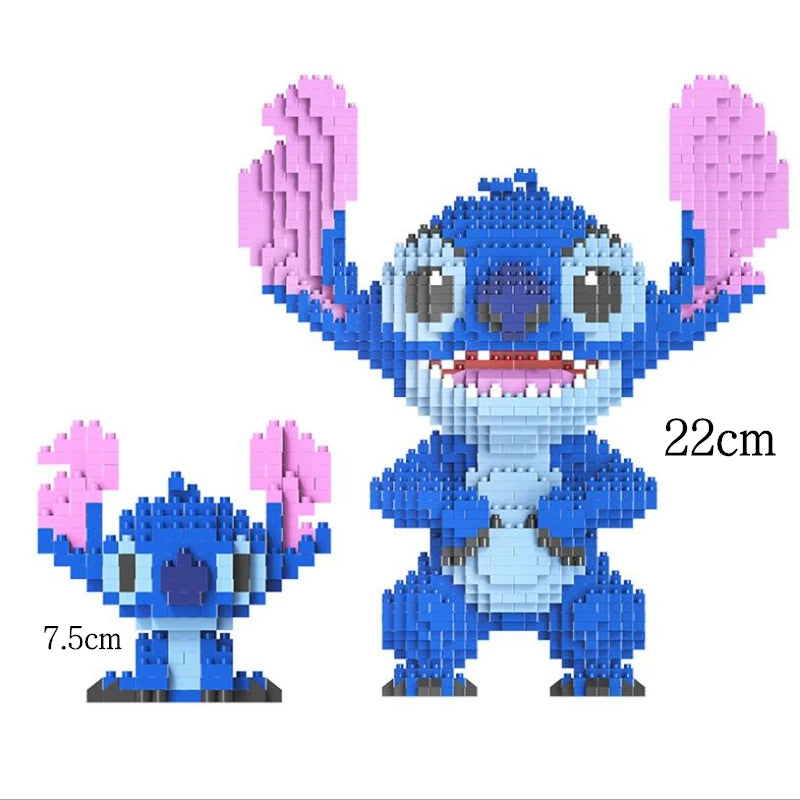 Funny Anime Figure Interstellar Stitch Blocks Small Particles Building Blocks Assembled Puzzle Block Toy Children Christmas Gift