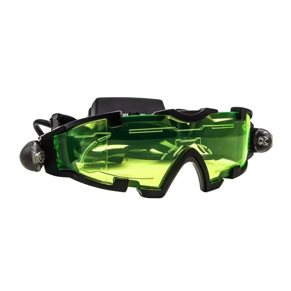 New Adjustable LED Night Vision Glass Motorcycle Racing Universal Goggles Hunting Glasses with Flip Light Windproof