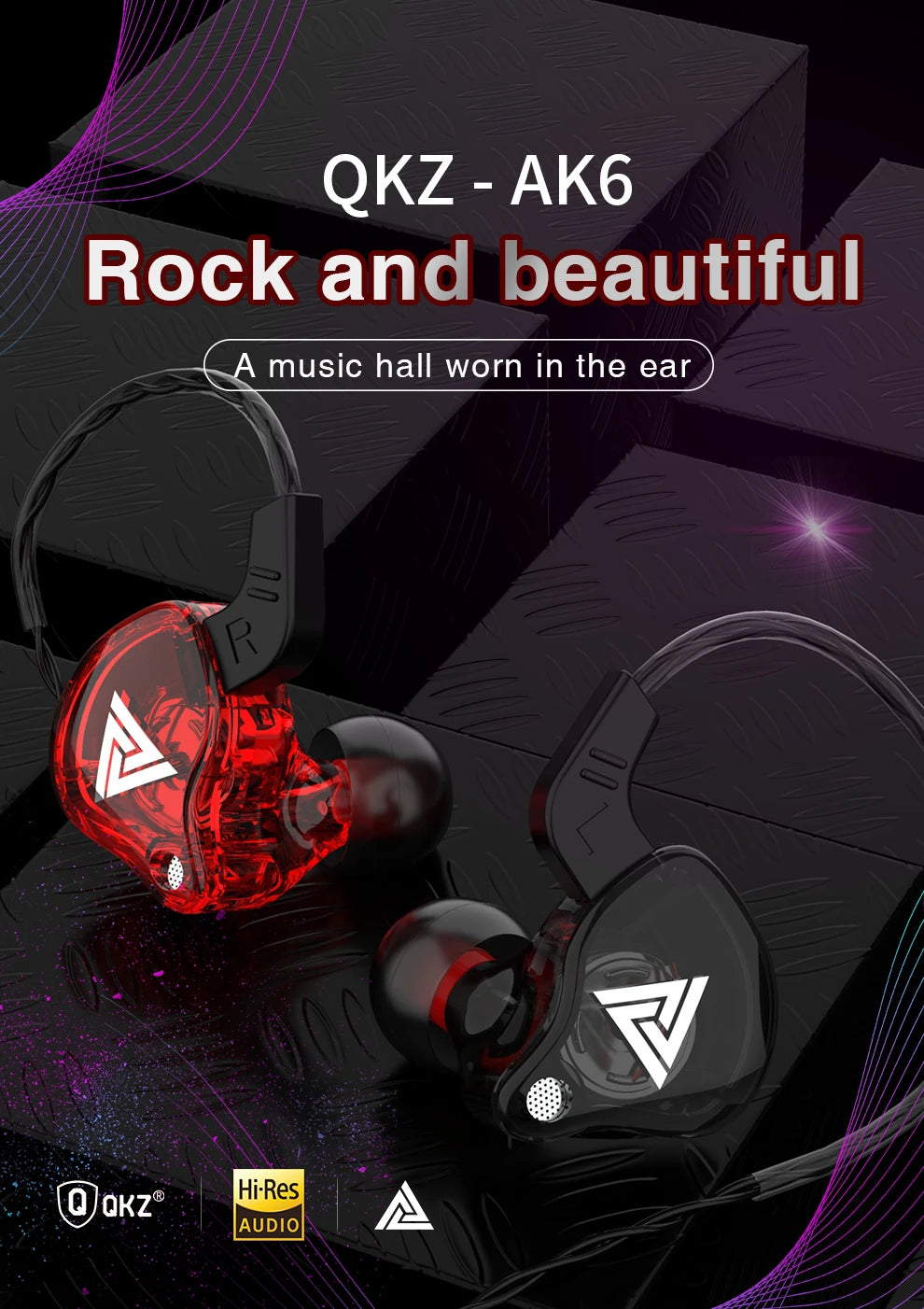 Experience immersive sound with these in-ear earphones featuring 6 dynamic driver units—offering stereo HIFI, deep subwoofer bass, a built-in mic, and perfect for sports and monitoring!