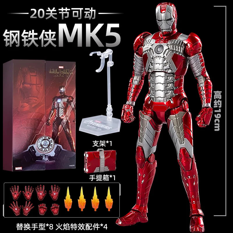 ZD Toys Iron Man MK1 MK2 MK3 MK4 MK5 MK6 MK7 MK42 MK43 MK45 MK46 War Machine Movie Action Figure 7 Inches Adult Collectible Toys