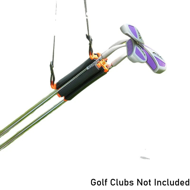 New Portable Golf Club Carrier 6-Club Retainer Clips with Adjustable Strap Lightweight Golf Club Holder for Outdoor Sports