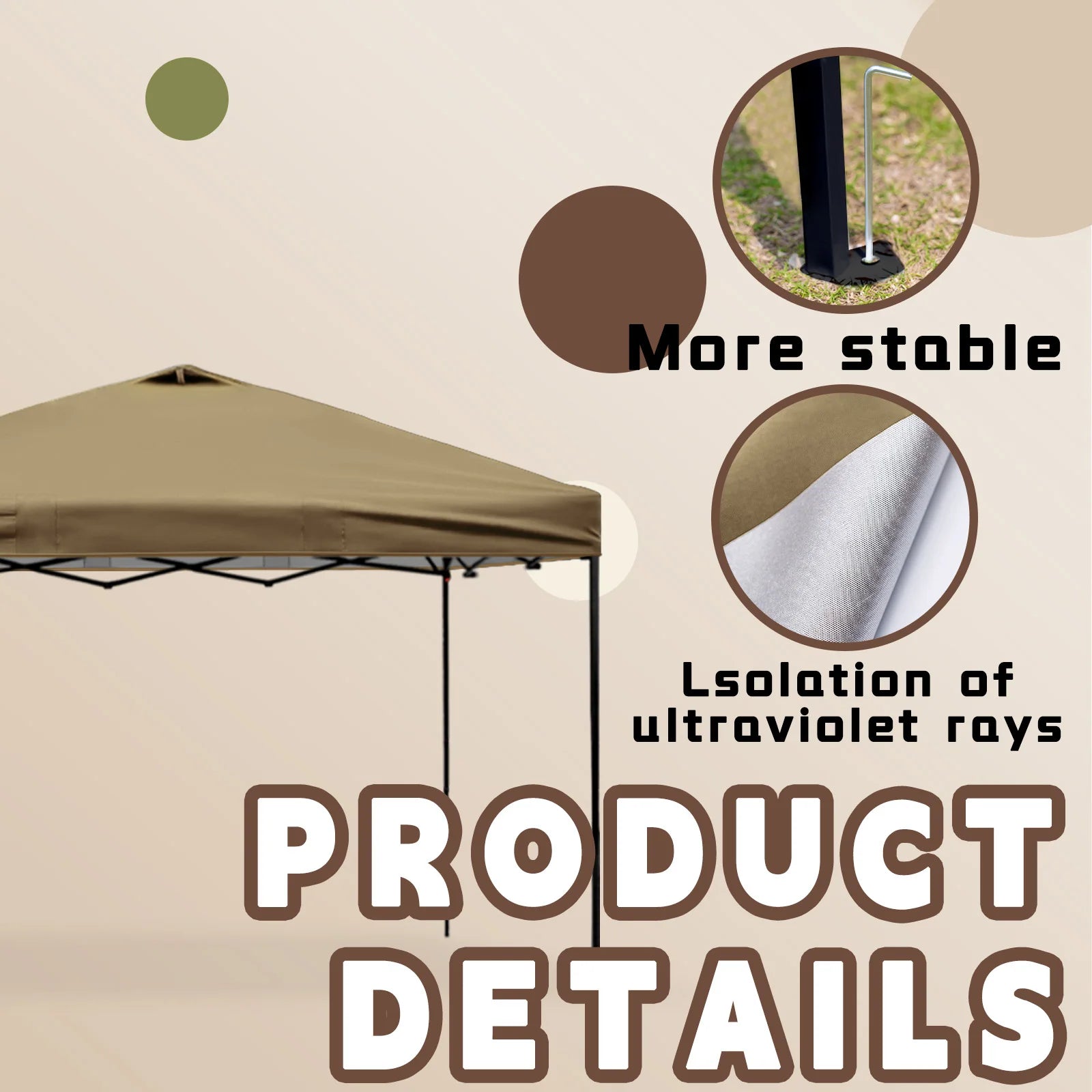 10x10 Pop Up Canopy Tent Outdoor, Portable Instant Heavy Duty Commercial Canopies Shelter  UPF50Coated for Patio Party