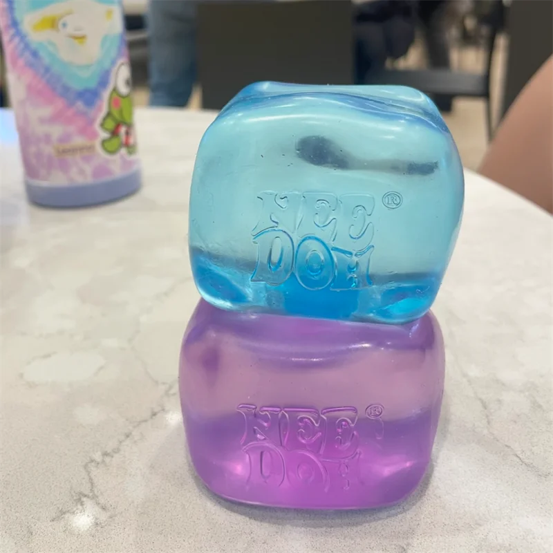 Needoh Nice Berg Giant Cube Sensory Toys Transparent Maltose Filler Hand Squeeze Soft Slow Rebound Vent Stress Reliever Desk Toy